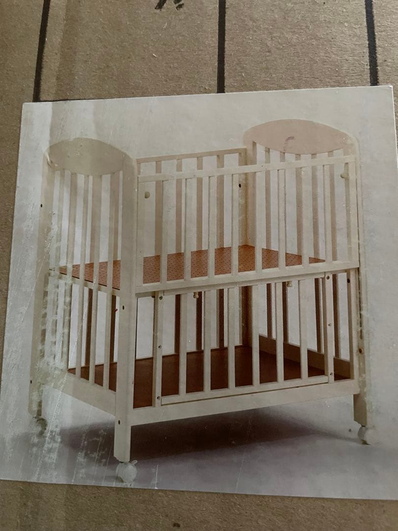 みはる KATOJI カトージ ベビーベッド プチバニラ 中古