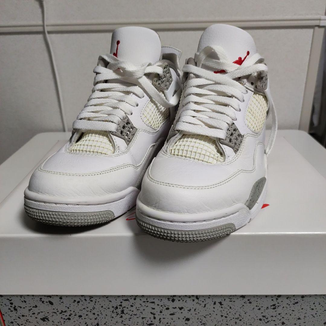 (ににに)NIKE ナイキ エアジョーダン4 レトロ / テックホワイト