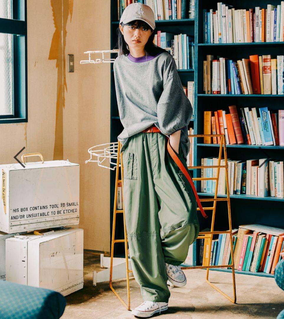 ニコアンド　MODE NORM CORE]　シャカバルーンポケパンツ　М　カーキ