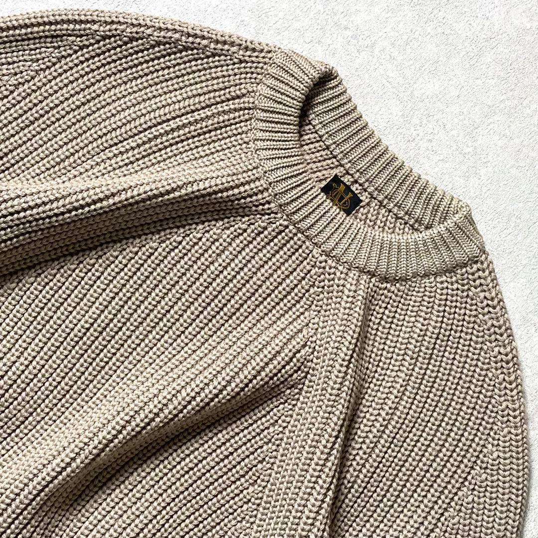 トップス BATONER WOOL SIGNATURE CREW BEIGE SIZE2