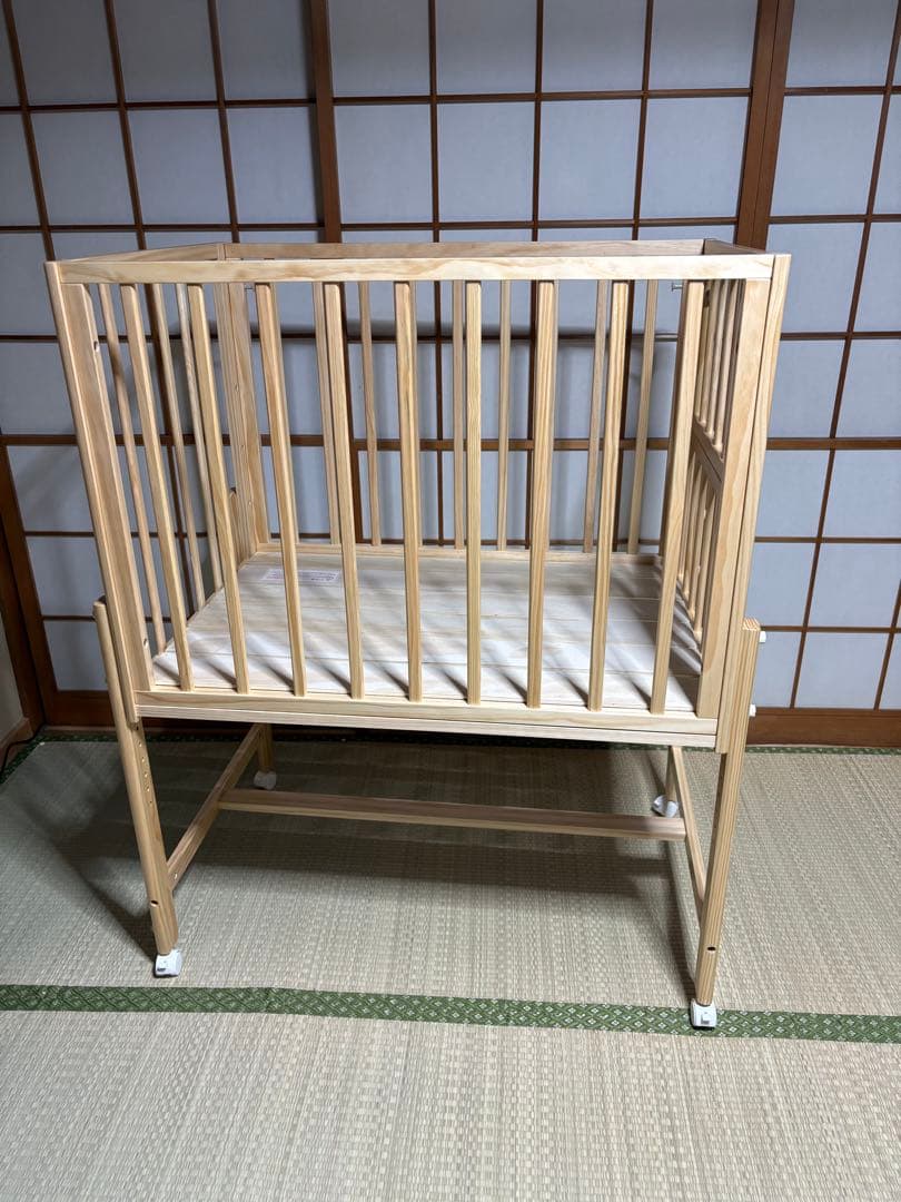大和屋/ベビーベッド　そいねーるミニ　ナチュラル