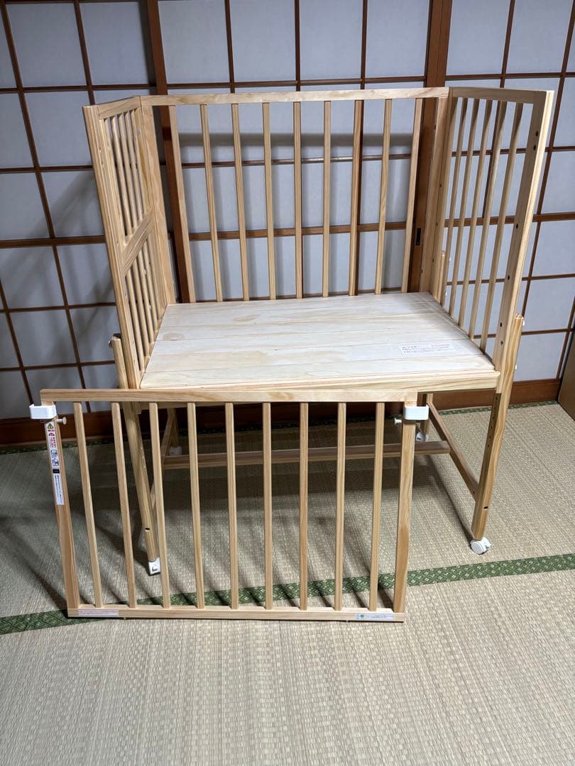 大和屋/ベビーベッド　そいねーるミニ　ナチュラル