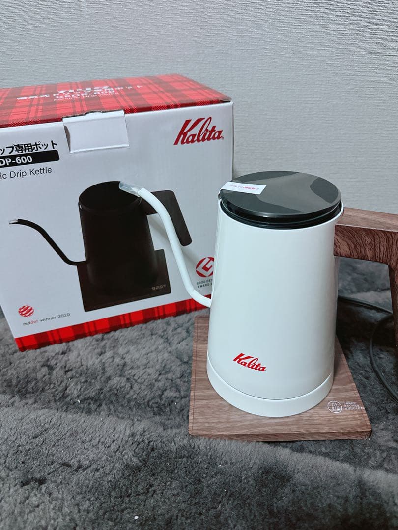 カリタ 600ml ホワイト KEDP-600 JP 電気ケトル 細口ノズル