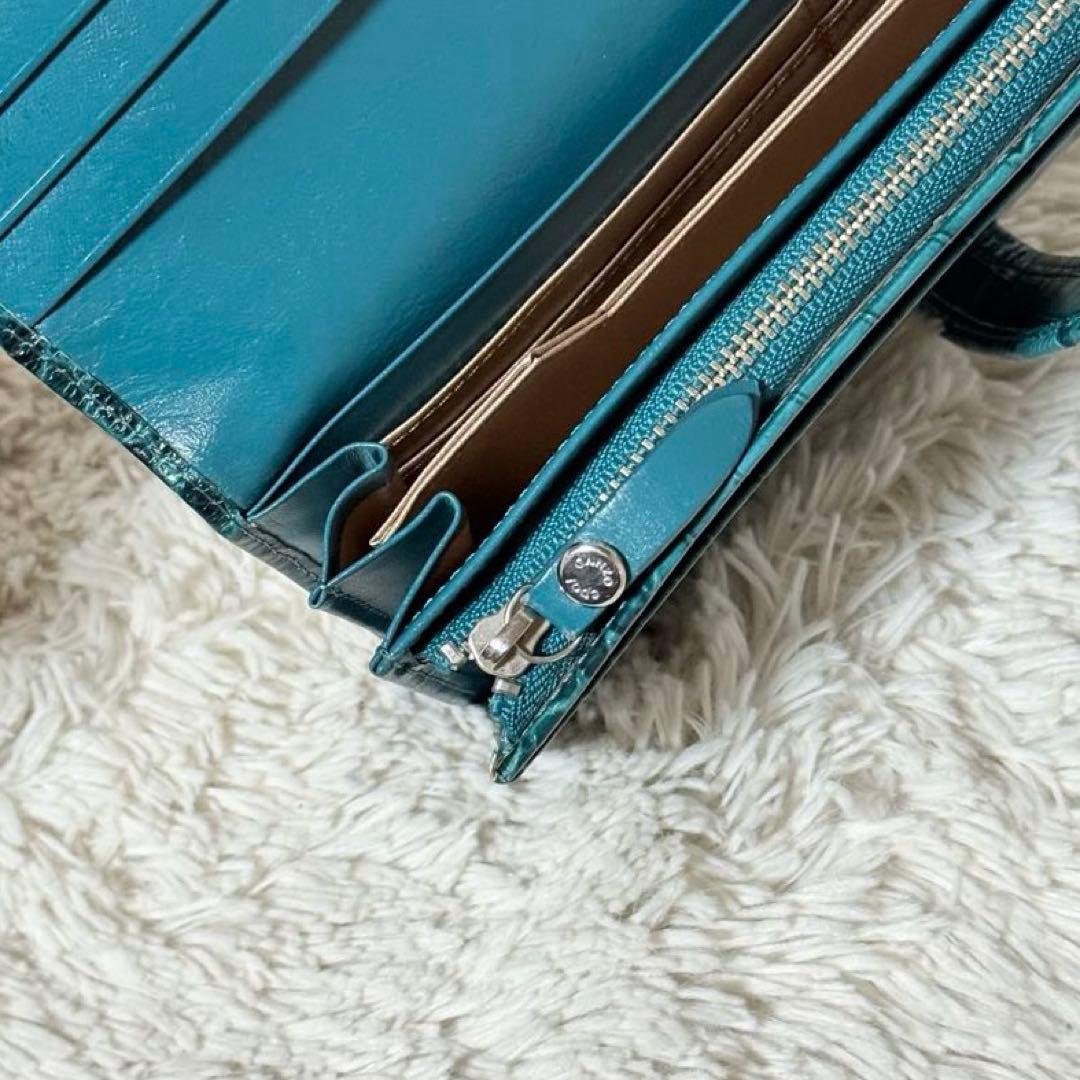 ⭐️新品未使用⭐️　Epoi　エポイ　クロコ型押し　長財布　ベルトストラップ