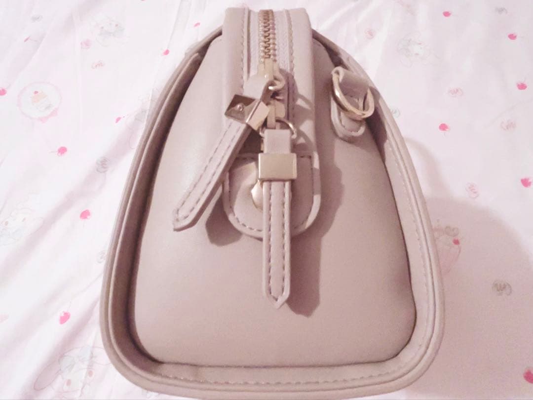 DIANA ミニボストンBAG トープゴウヒスムース/ライトブロンズグリッター