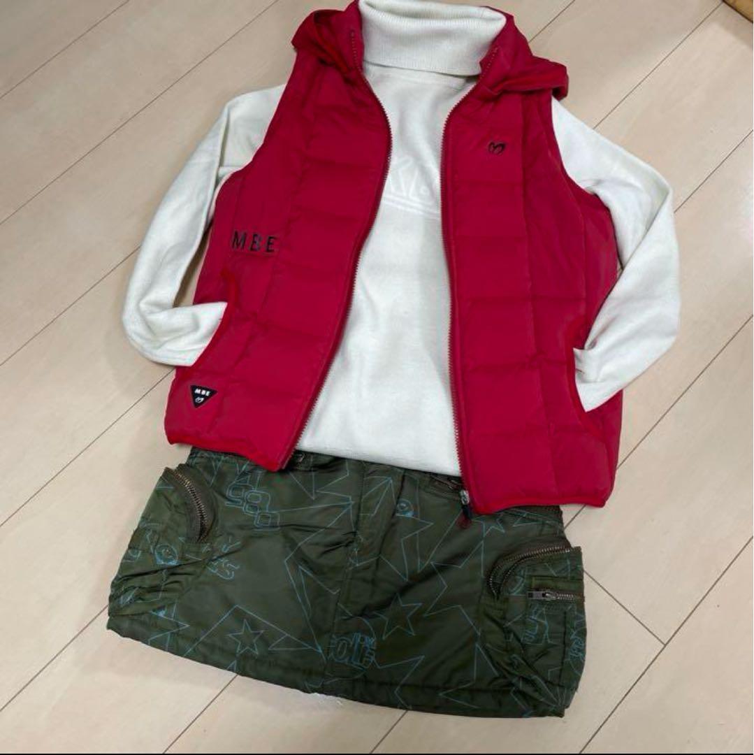 MASTER BUNNY　ダウンジャケット　長袖　ベスト　2ウェイ　赤　完売品