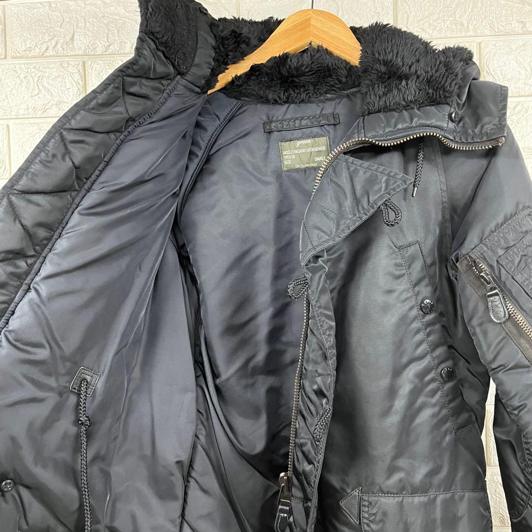 green (現HYKE)×ALPHA別注　フライトジャケットN-3B 黒　S