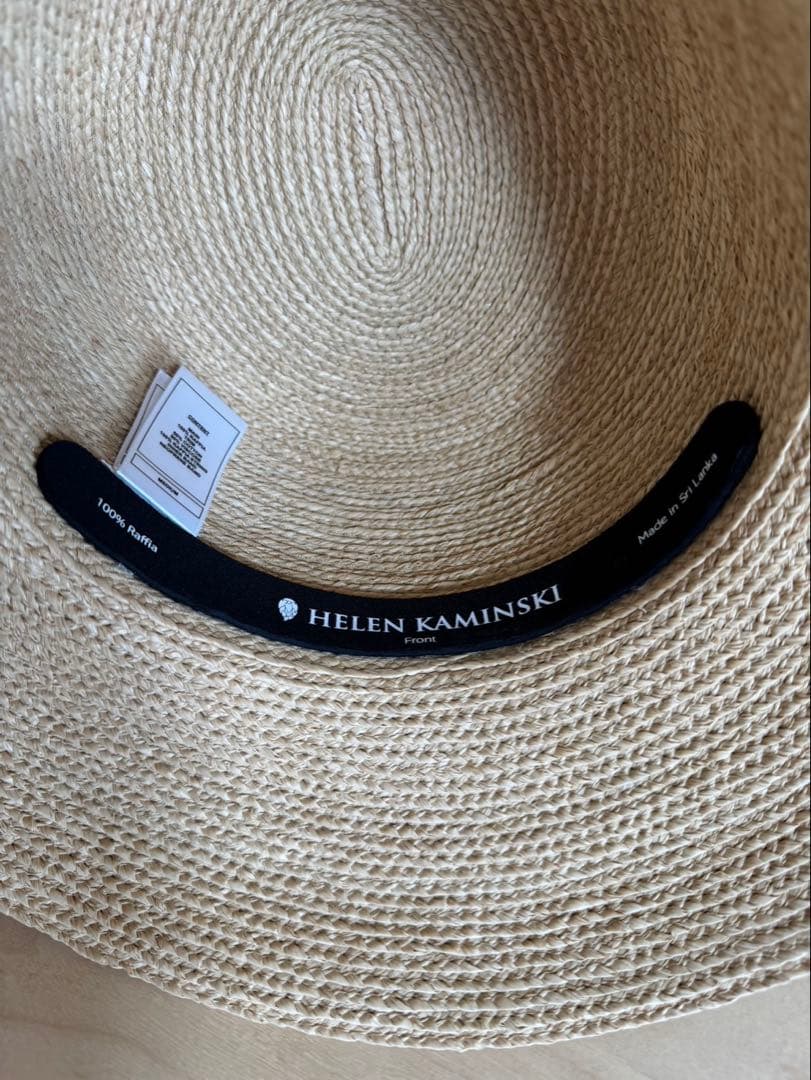 【新品未使用】HELENKAMINSKIヘレンカミンスキー麦わら帽子ブルーリボン