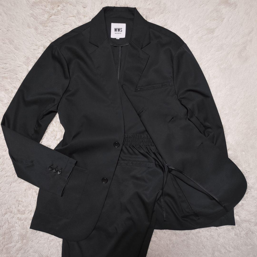 WWS　ストレッチスーツセットアップ　L　ブラック