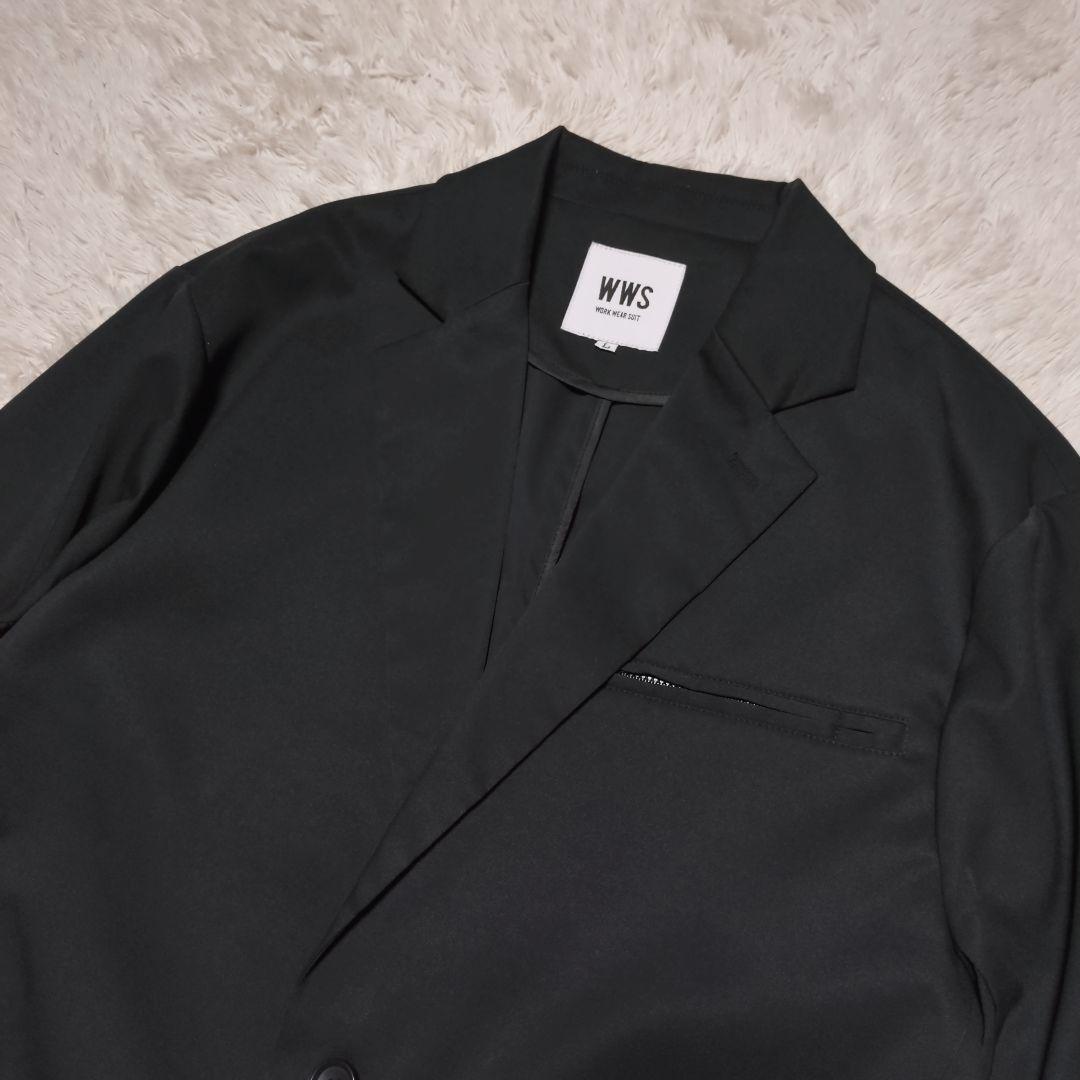 WWS　ストレッチスーツセットアップ　L　ブラック