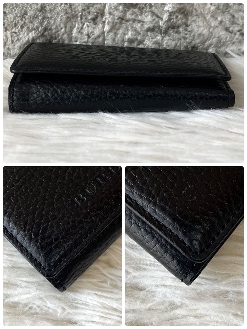 【新品未使用】バーバリー　裏地ノバチェック　レザー　5連キーケース　ユニセックス