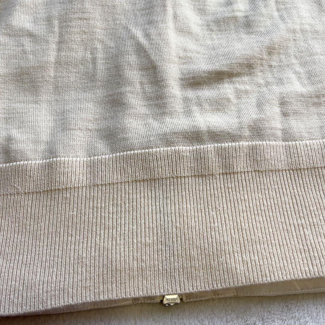 美品　マスターバニー　中綿　ワンピース　コート　ニット　白　 蓄熱裏地　フード