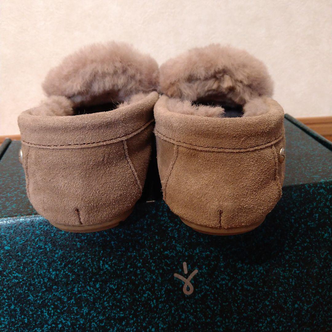 エミュ　ブラウンモカシン スエードとファー素材