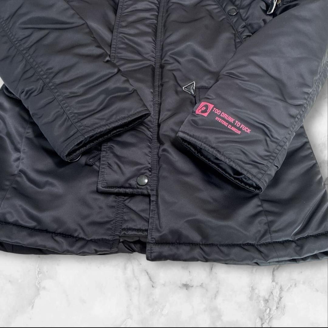 ヒステリックグラマー　モッズコート　N-3B ファー 　ワッペン　フードジップ