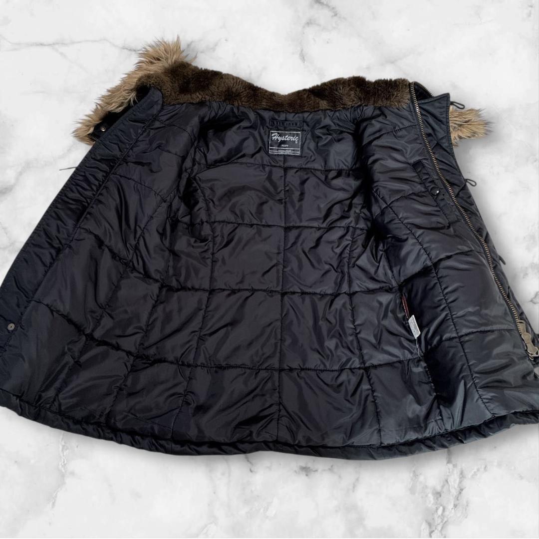 ヒステリックグラマー　モッズコート　N-3B ファー 　ワッペン　フードジップ