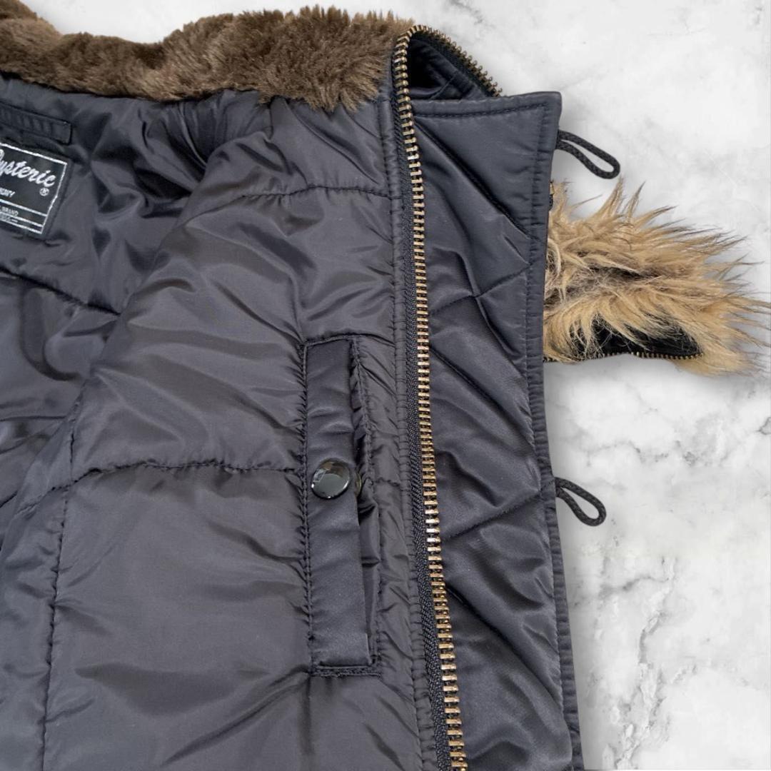 ヒステリックグラマー　モッズコート　N-3B ファー 　ワッペン　フードジップ