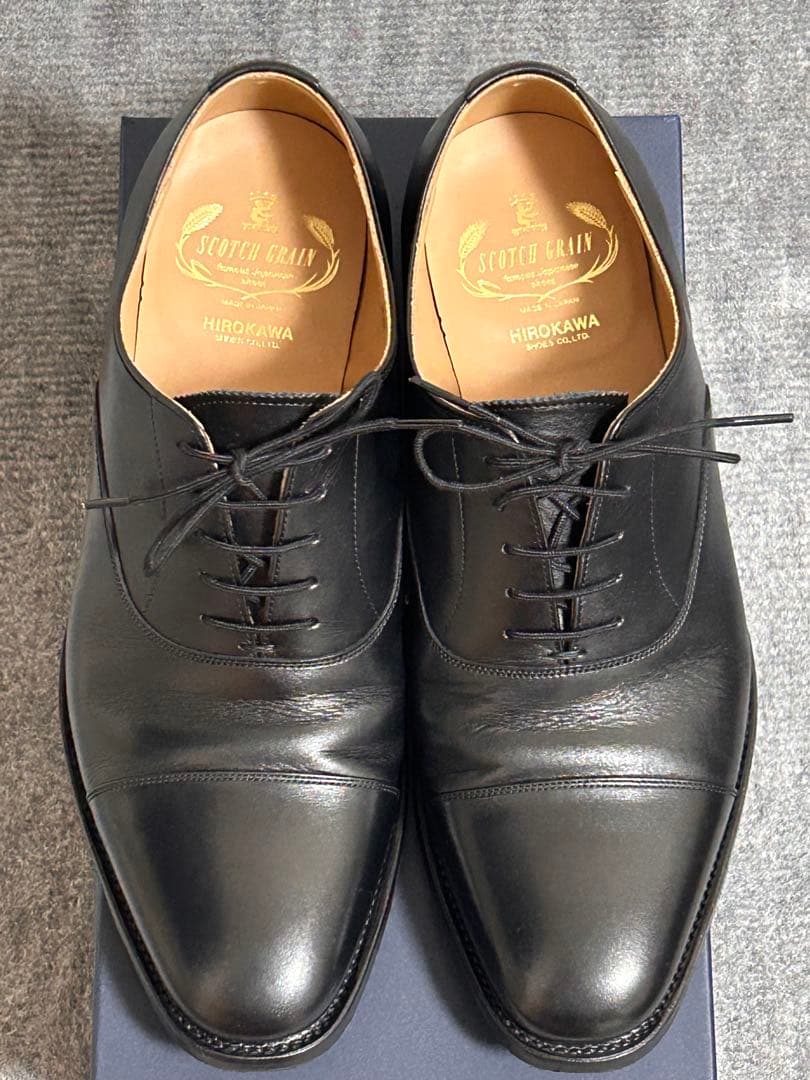 スコッチグレイン HIROKAWA ブラック ドレスシューズ