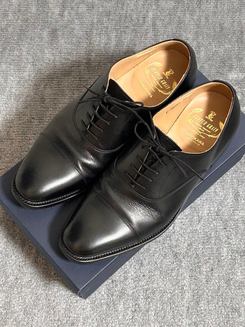 スコッチグレイン HIROKAWA ブラック ドレスシューズ