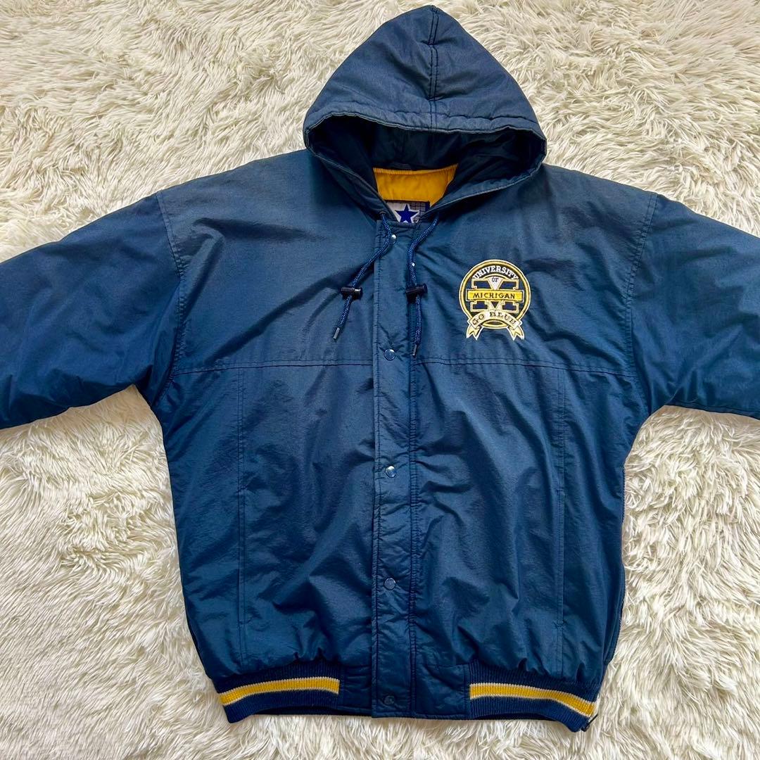 STARTER　フーディージャケット　ミシガン・ウルヴァリンズ　紺/黄　M