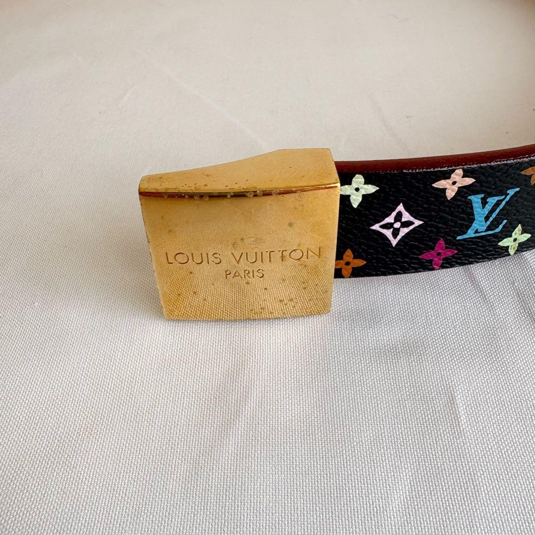 ④ 中古 ルイヴィトン モノグラムマルチカラーブラック 村上隆コラボ90/36