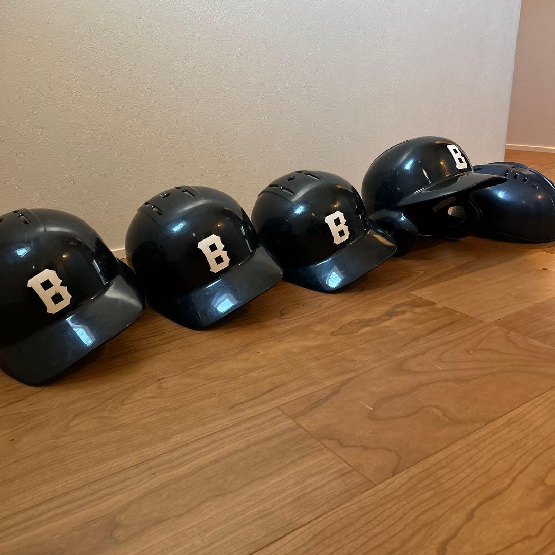 げ*う様 美品　一般軟式バッター用ヘルメット 4個セットキャッチャーヘルメット1