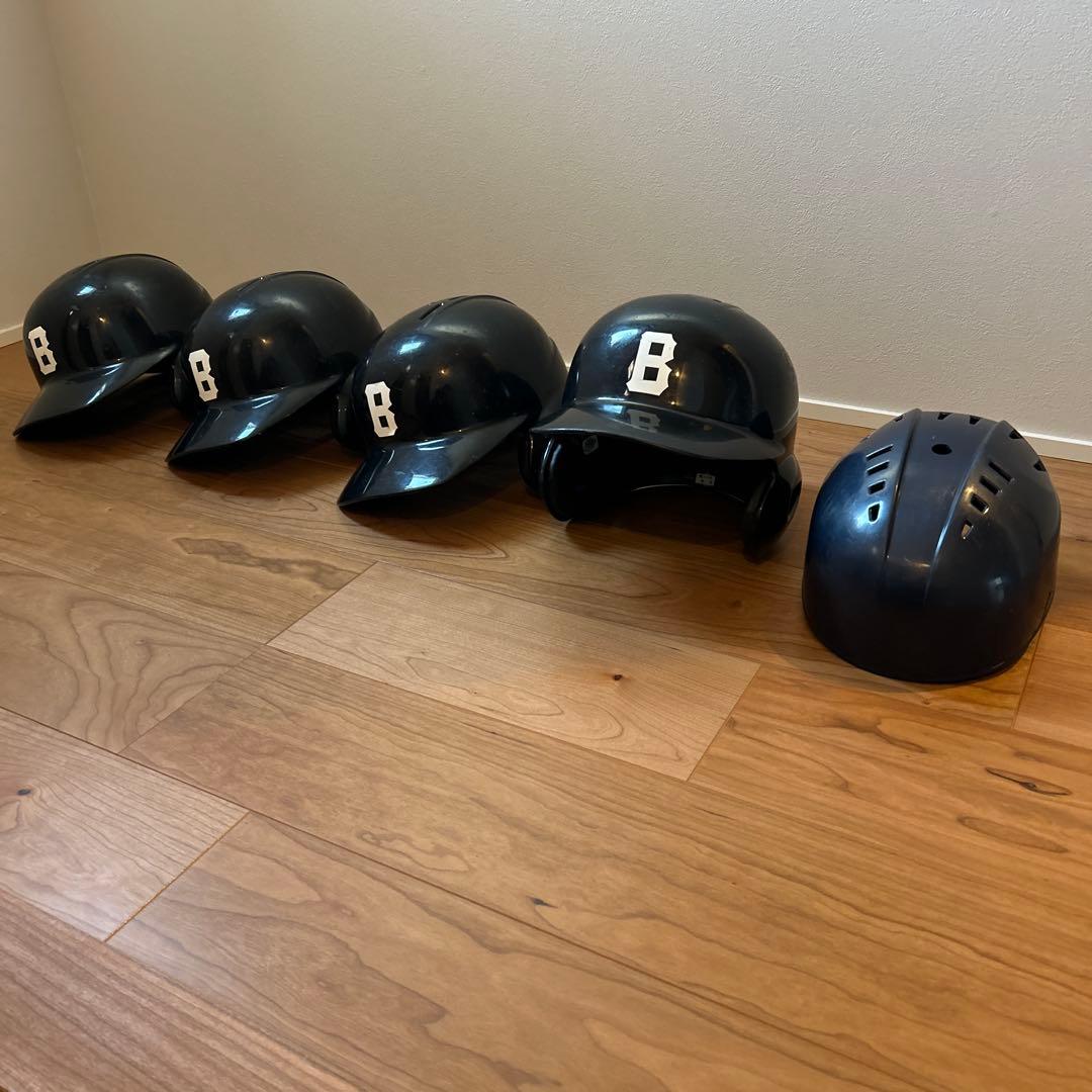 げ*う様 美品　一般軟式バッター用ヘルメット 4個セットキャッチャーヘルメット1