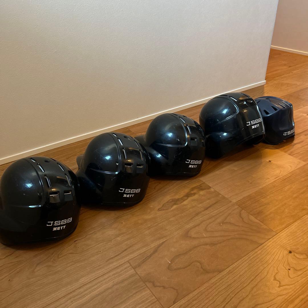 げ*う様 美品　一般軟式バッター用ヘルメット 4個セットキャッチャーヘルメット1