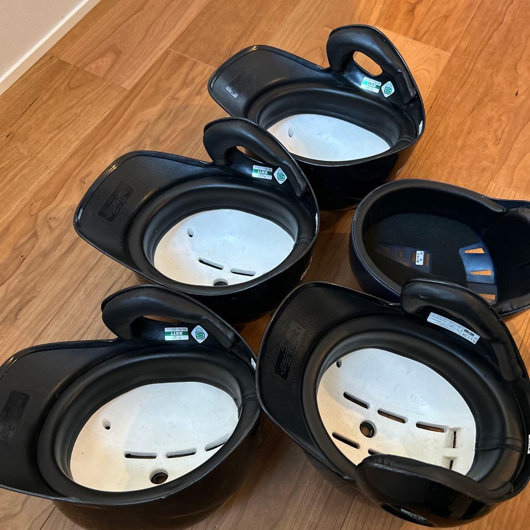 げ*う様 美品　一般軟式バッター用ヘルメット 4個セットキャッチャーヘルメット1