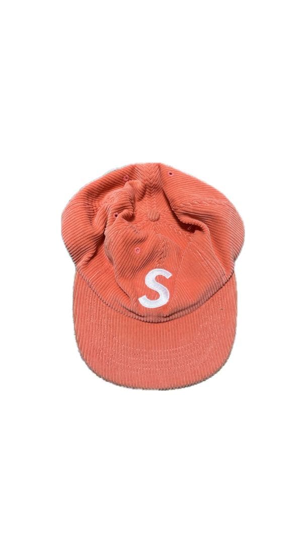 supreme コーデュロイキャップ オレンジ 帽子