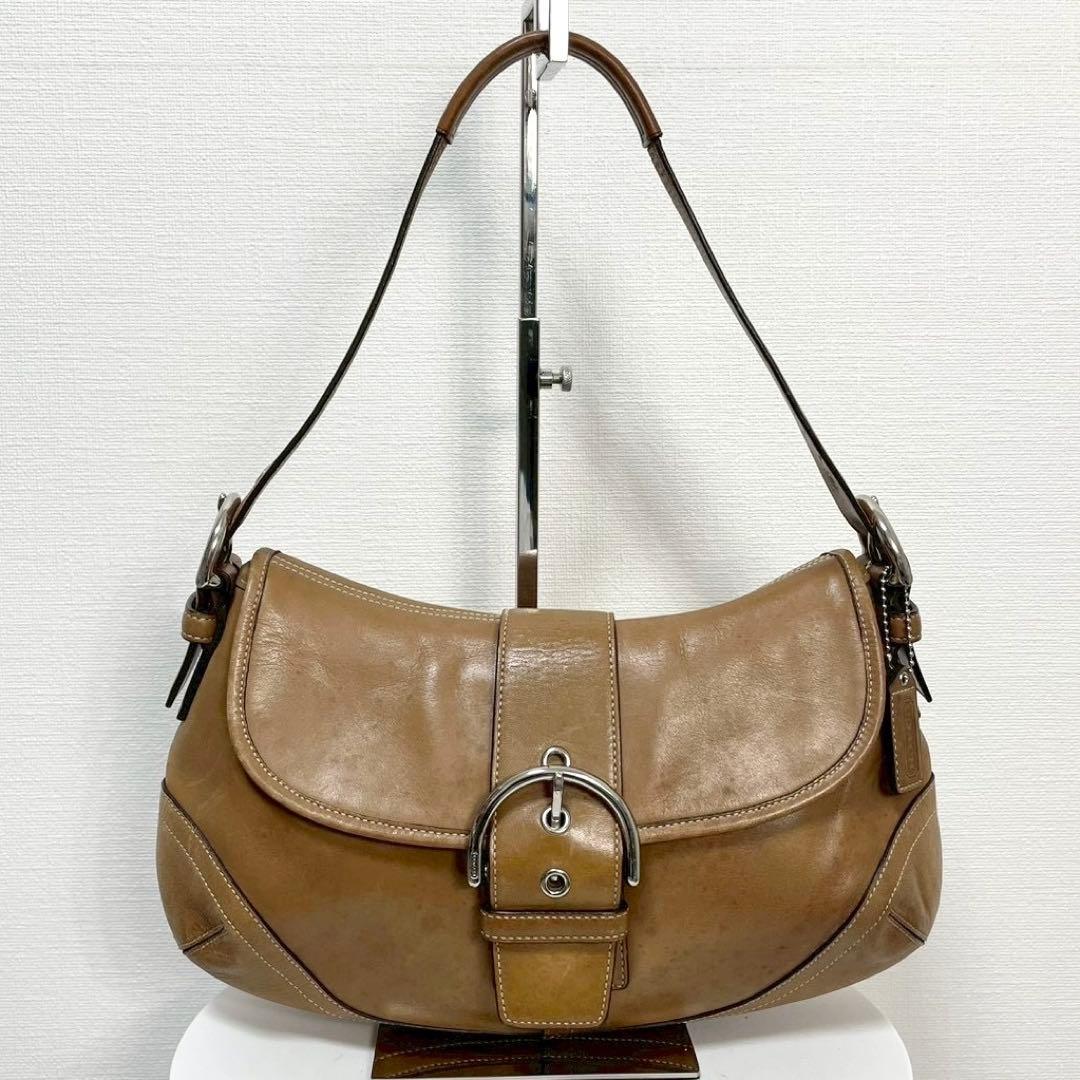y2k❤️ COACH ソーホー レザー フラップ ショルダーバッグ