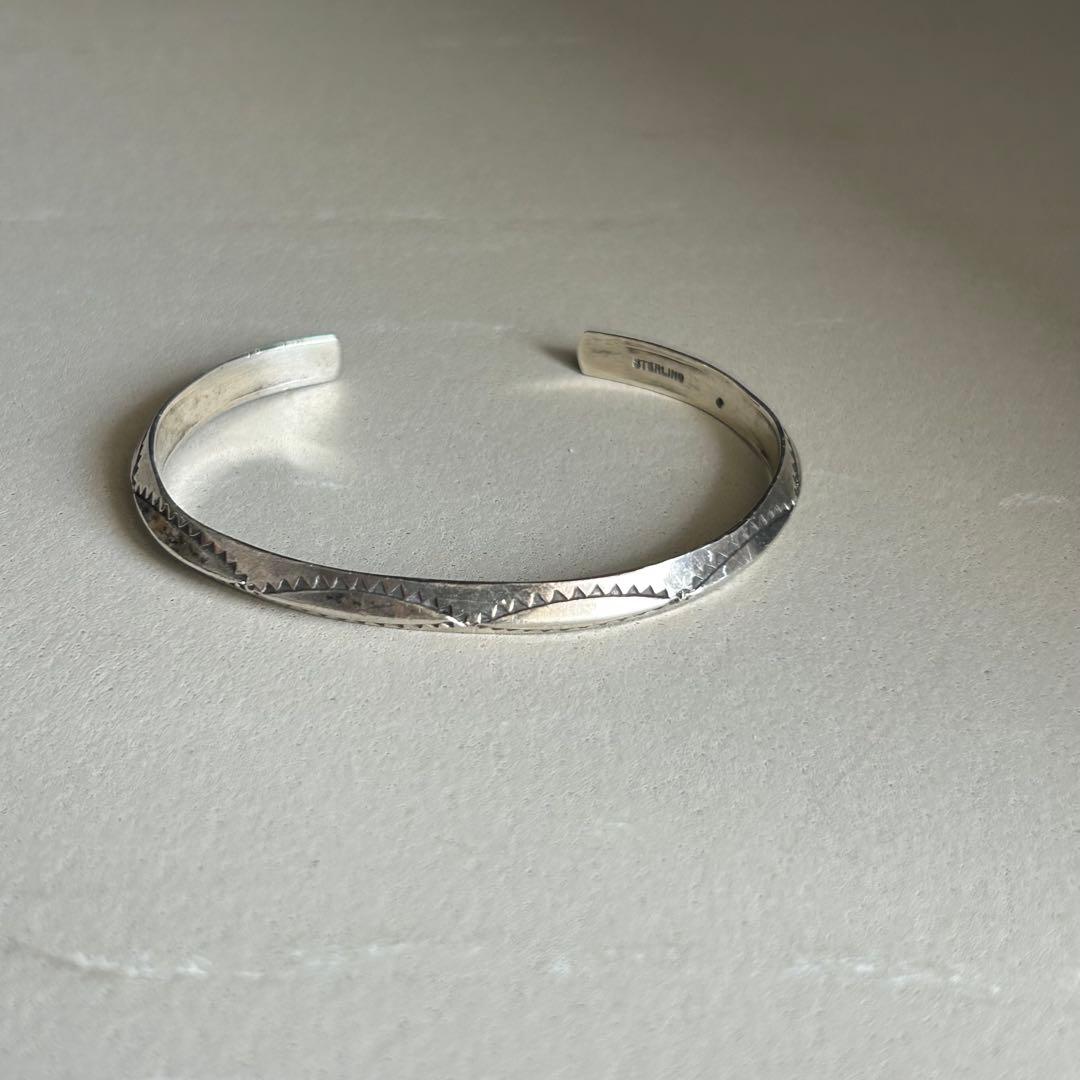 ヴィンテージ ナバホ　バングル　スタンプワーク