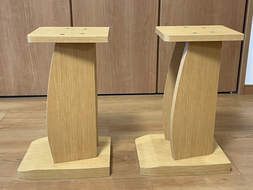 【希少 廃盤モデル】ハヤミ工産　木製スピーカースタンド　NX-300