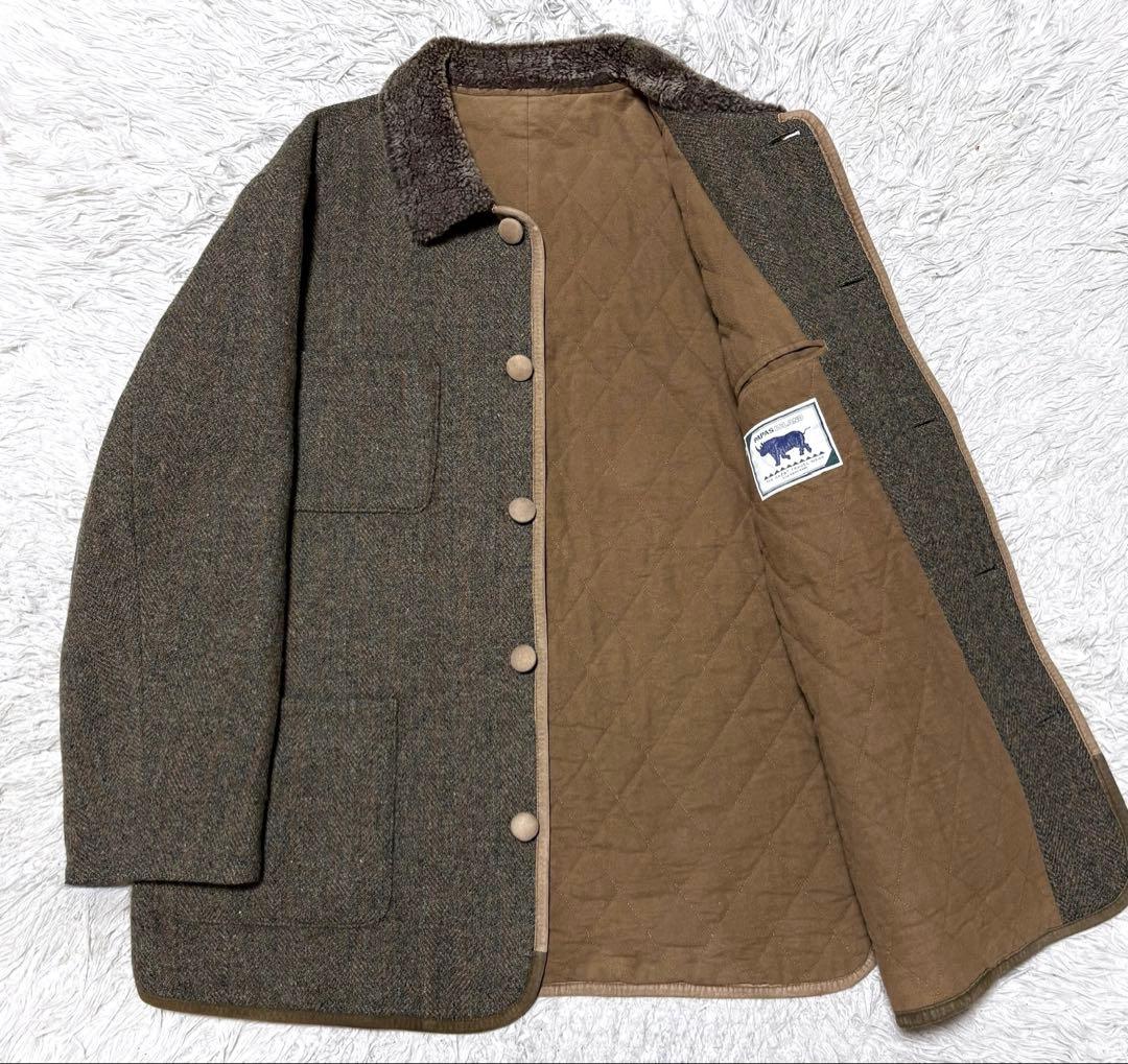 正規品✨羊革ムートンジャケット　PAPAS 　カバーオール