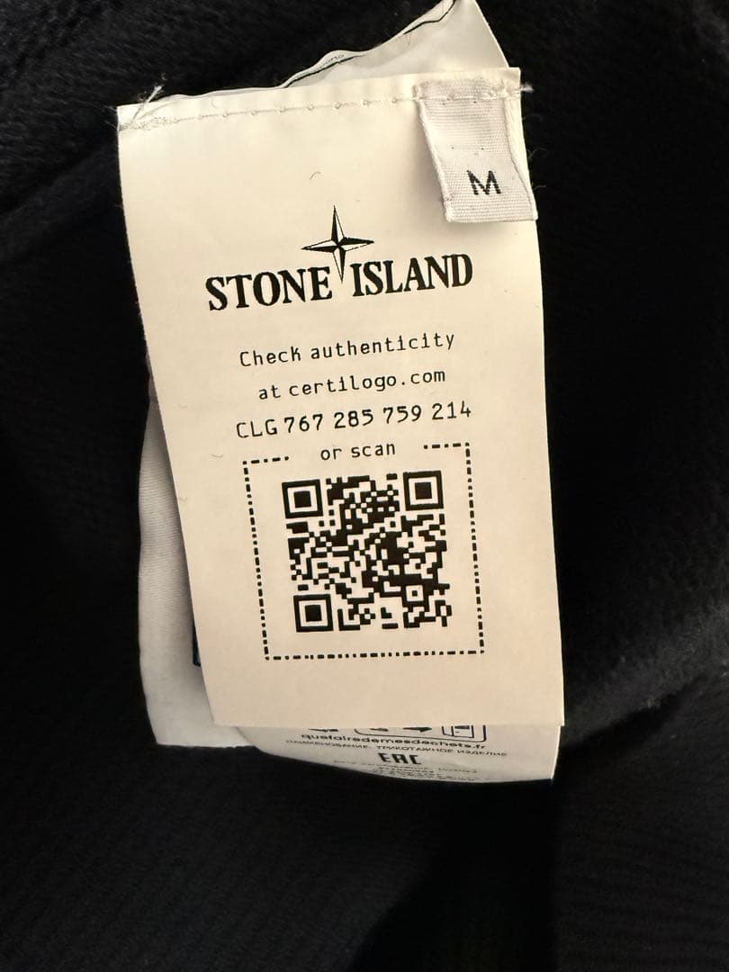 Stone  ブラック ニットセーター