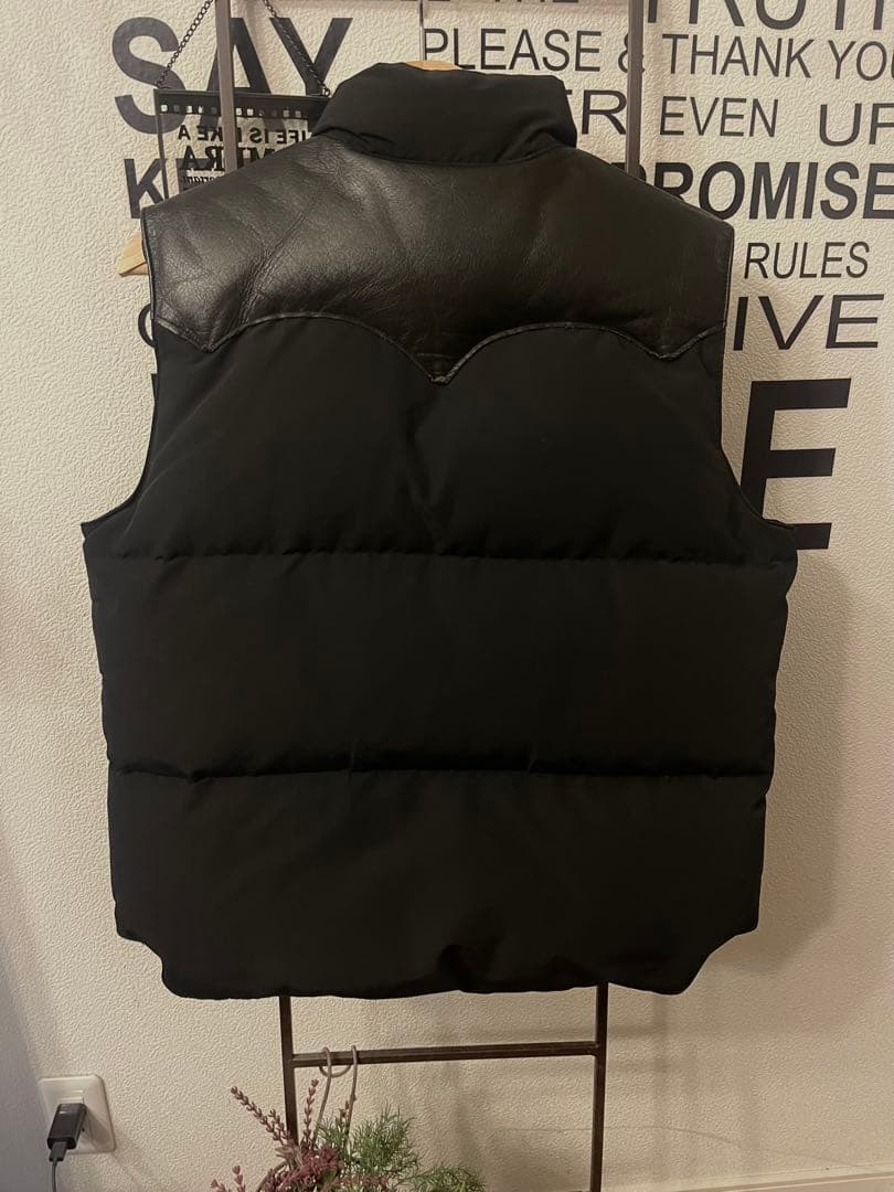 Sugar Cane ブラック ダウンベスト Lサイズ