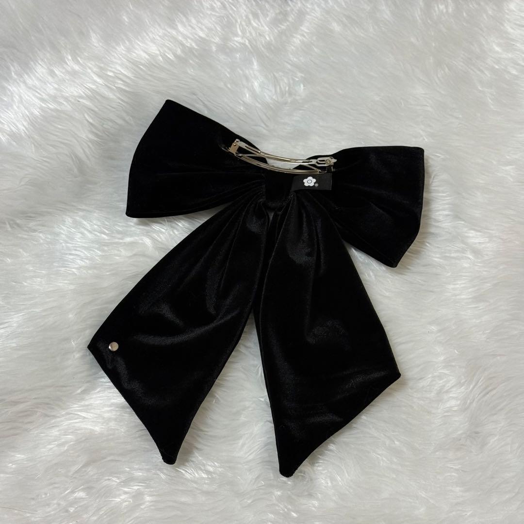 MARY QUANT LILY BROWN リボンバレッタ ブラック 【完売品】