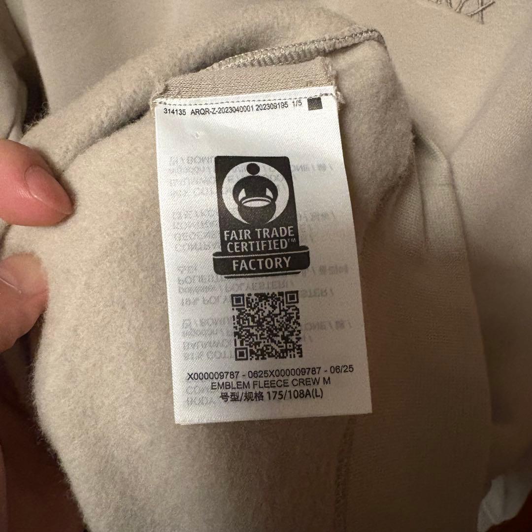 【試着のみ】ARC'TERYX Emblem Fleece Crew Lサイズ