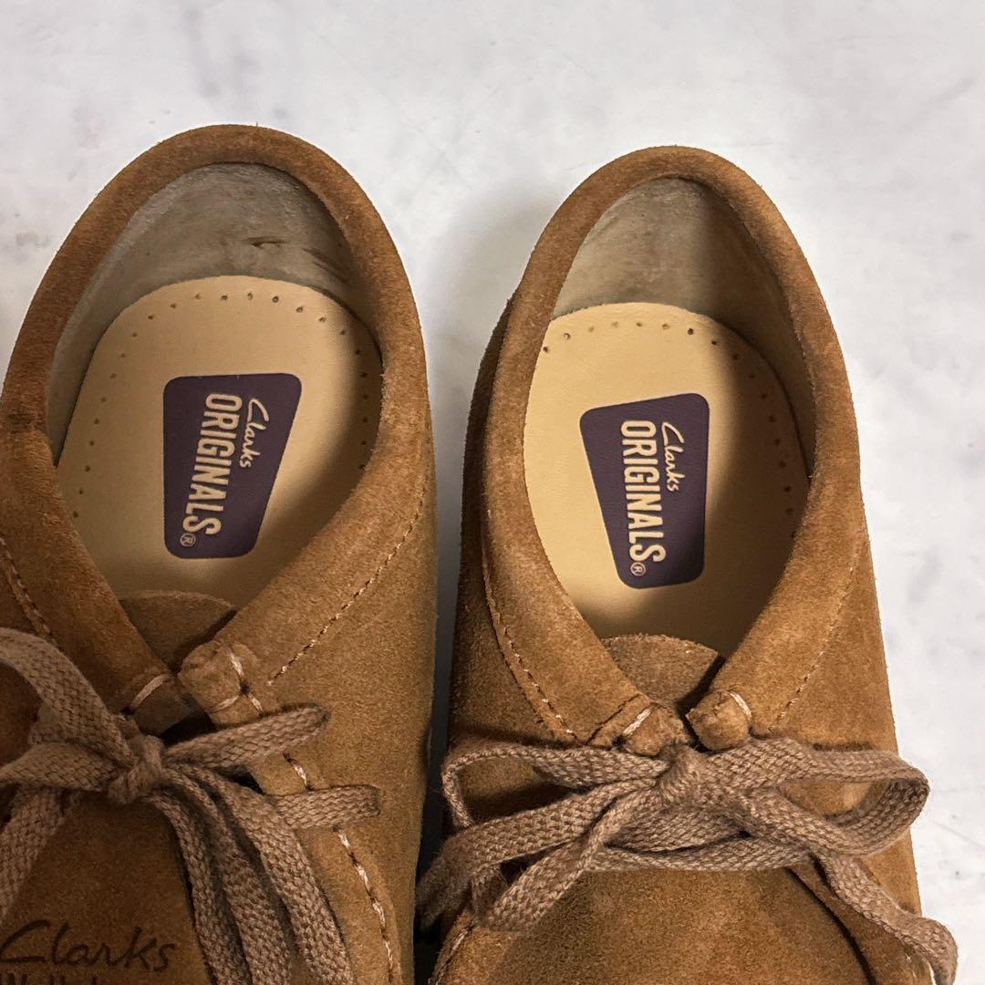 試着のみ クラークス ワラビー 本革 ブラウン スエード 定番モデル ショート丈