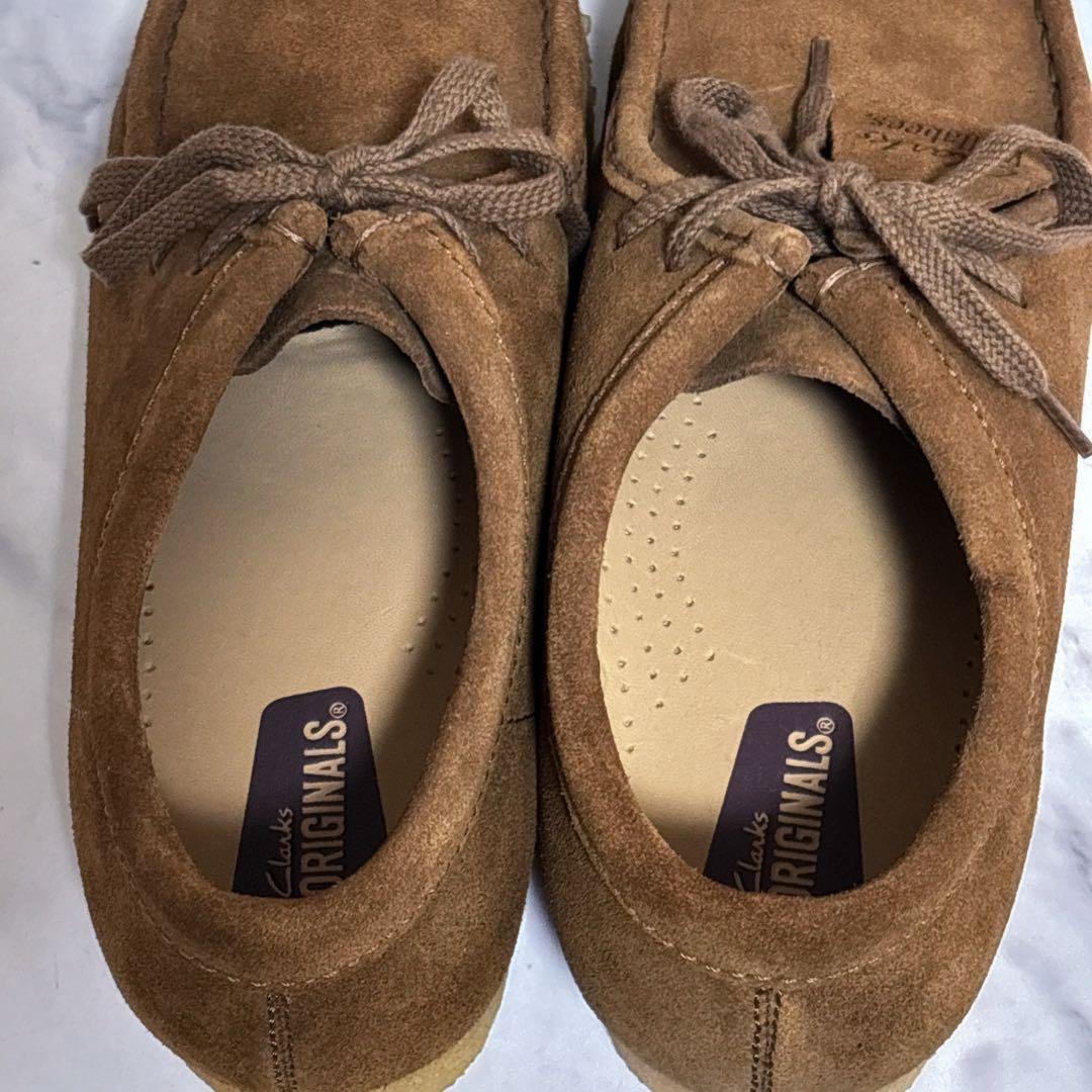 試着のみ クラークス ワラビー 本革 ブラウン スエード 定番モデル ショート丈