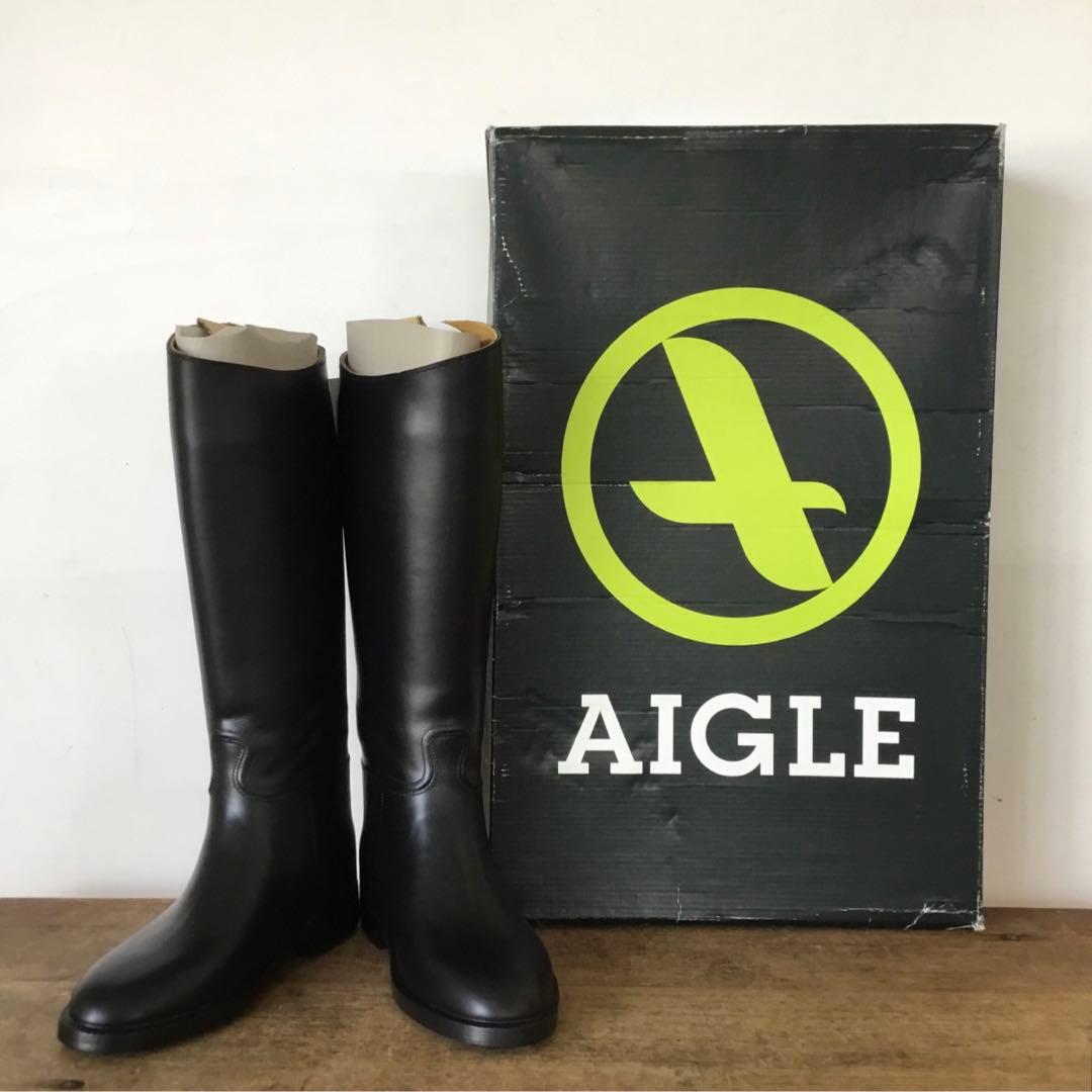 『訳あり』エーグル【新品】37JP（23.5ｃｍ）フランス製/デッドストック　黒