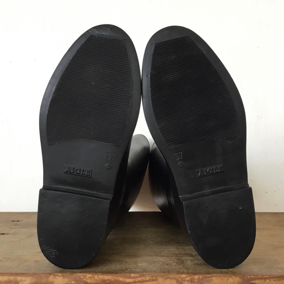 『訳あり』エーグル【新品】37JP（23.5ｃｍ）フランス製/デッドストック　黒