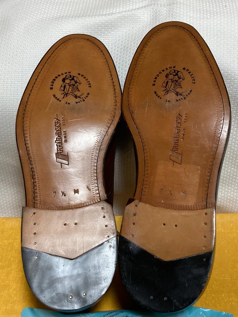 大値下げ　Embassy　Uチップ　茶色　7 1/2