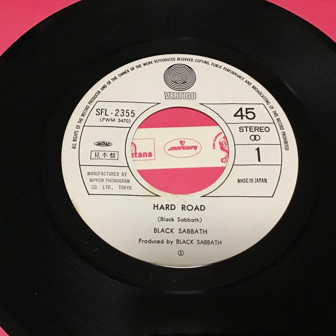 Japan Promo 7\"『BLACK SABBATH／HARD ROAD』