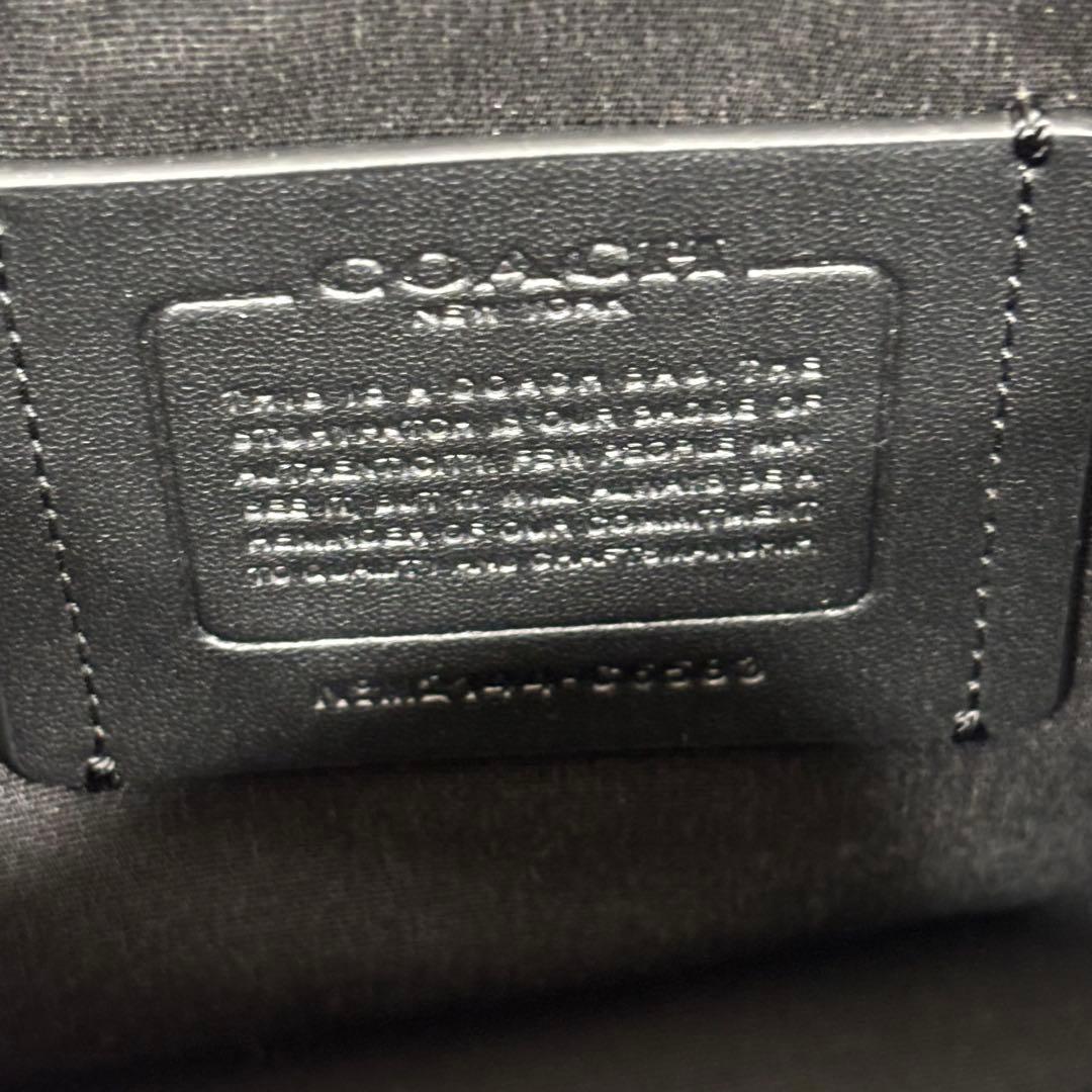 COACH コーチ　ショルダーバッグ トンプソン　シグネチャー　ネイビー