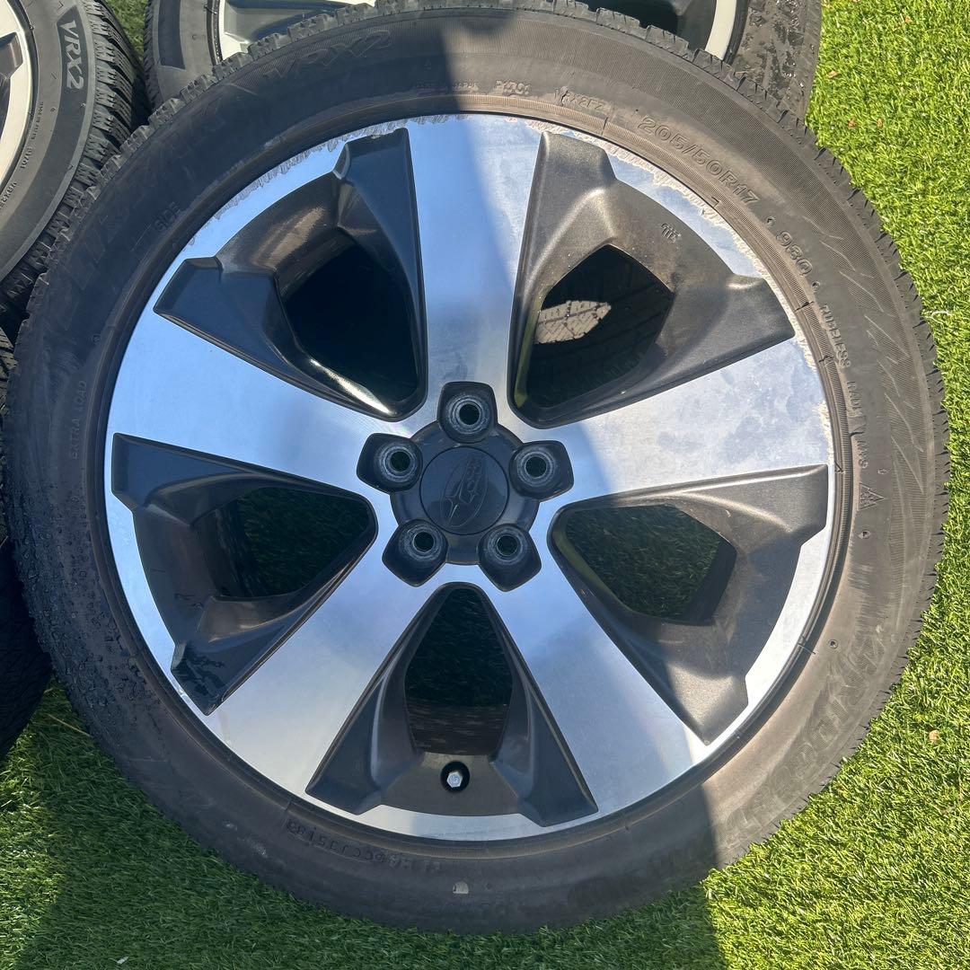 205/50R17 スタッドレスタイヤ　ホイールセット 4本　スバル純正ホイール
