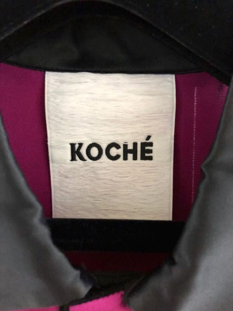 【KOCHE】SILKカラーブロック パッチワーク オーバーサイズ ポロシャツ