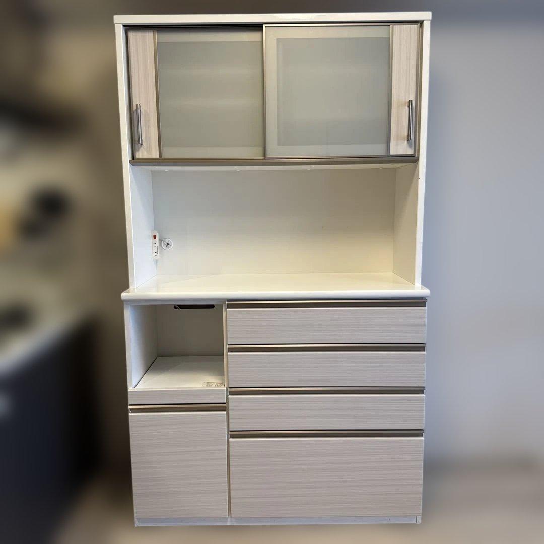 ニトリ　食器棚　キッチンボード　ポスティア　幅120 ホワイト