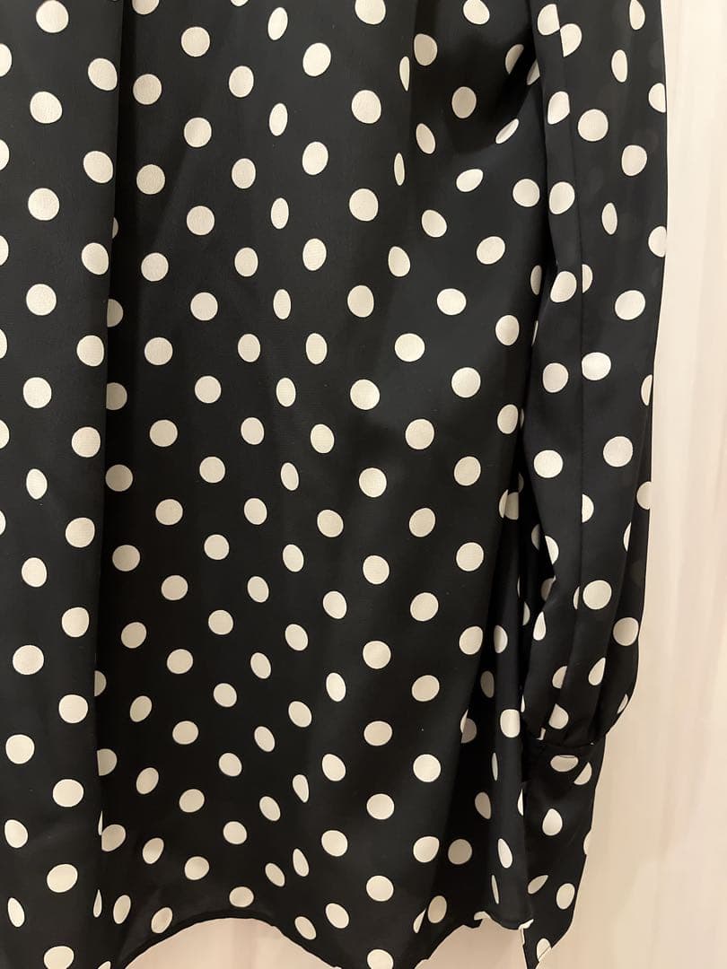 FOXEY Daisy Lin♡ドット柄長袖ブラウス トップスsize38