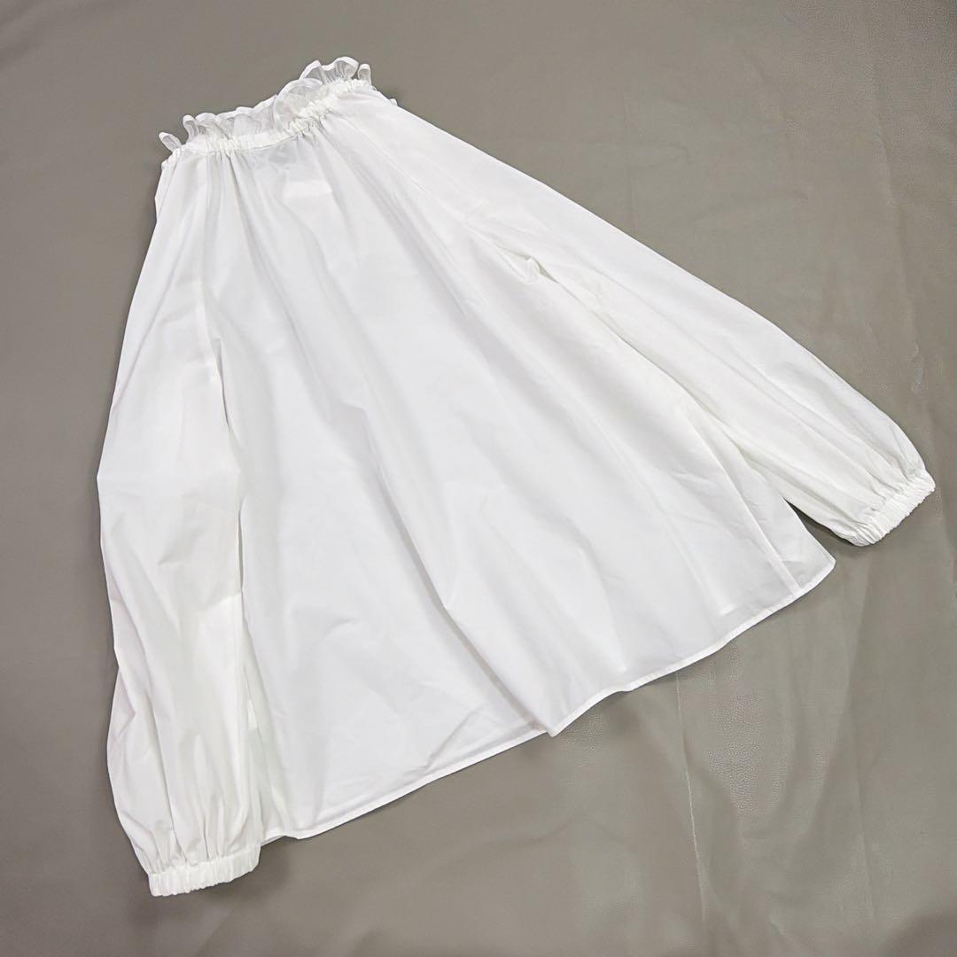 ユナイテッドアローズ オーガンジーフリルリボンブラウス　ギャザー　セレモニー