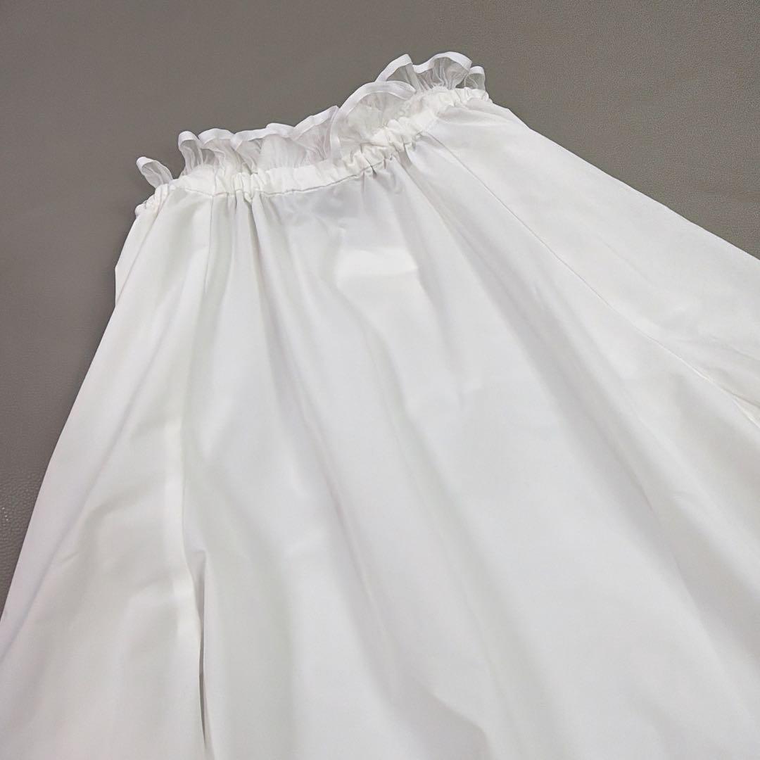 ユナイテッドアローズ オーガンジーフリルリボンブラウス　ギャザー　セレモニー